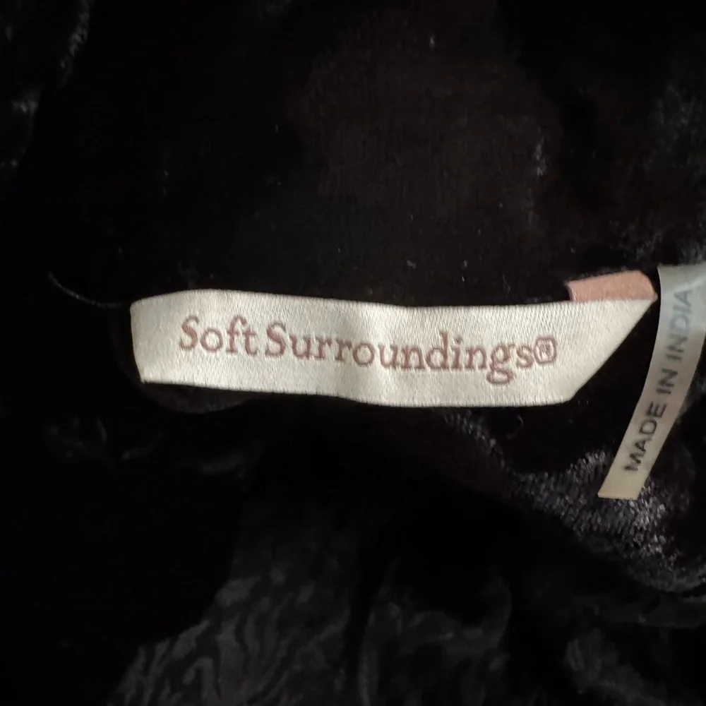 Soft Surroundings Elegant Black Velvet‎ Blazer